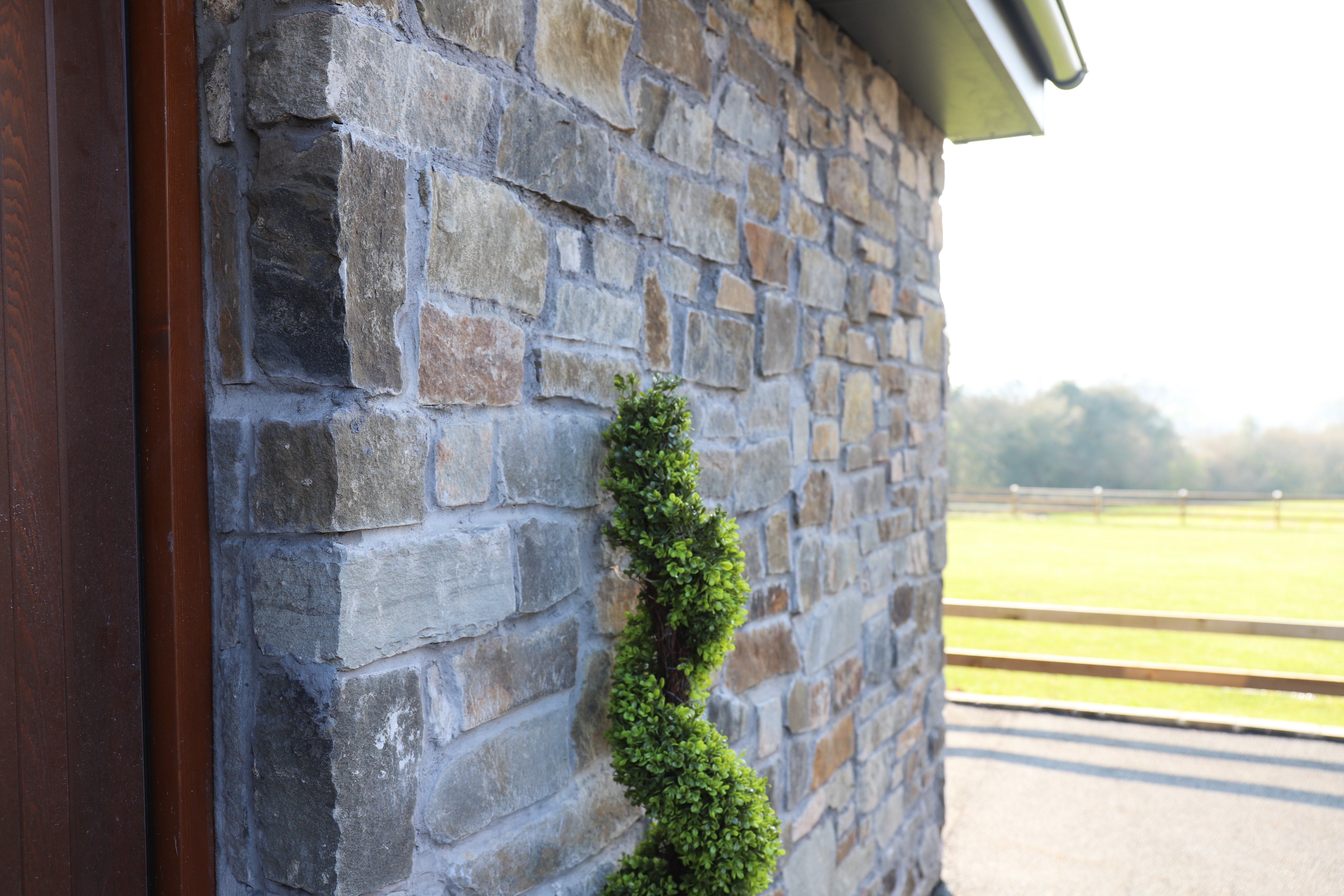 Natural stone wall feature detail